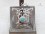 PA302 Pendentif Argent Massif Tibétain Mandala Turquoise