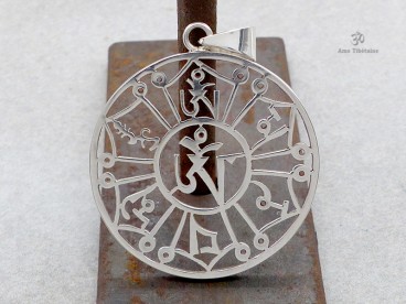 PA287 Pendentif Argent Massif Mantra Om