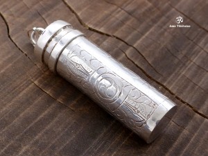 PA392 Pendentif Argent Massif Ghau Om Roue de la Loi