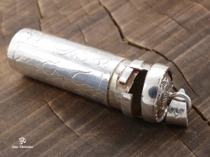 PA392 Pendentif Argent Massif Ghau Om Roue de la Loi