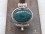 PA324 Pendentif Argent Massif Ghau Turquoise