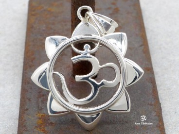 PA337 Pendentif Argent Massif Om