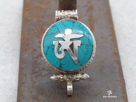 PA362 Pendentif Argent Massif Ghau Om