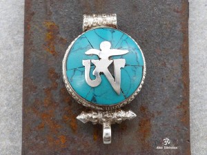PA362 Pendentif Argent Massif Ghau Om
