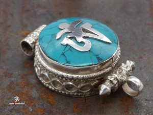 PA362 Pendentif Argent Massif Ghau Om