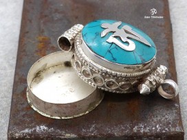 PA362 Pendentif Argent Massif Ghau Om