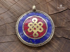 PD80 Pendentif Om Noeud Sans Fin