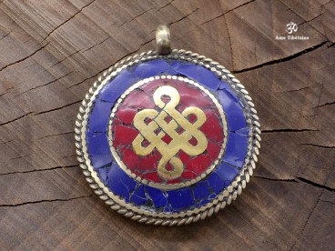PD80 Pendentif Om Noeud Sans Fin
