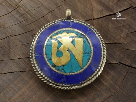 PD80 Pendentif Om Noeud Sans Fin