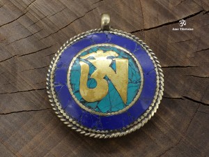 PD80 Pendentif Om Noeud Sans Fin