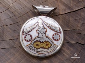 PD25 Pendentif Mantra Noeud Sans Fin Dorje Vajra