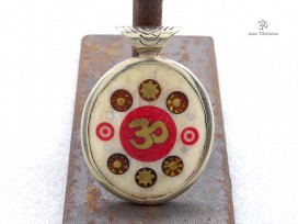 PD88 Pendentif Yeux de Bouddha Om Yin Yang