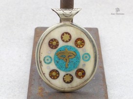 PD88 Pendentif Yeux de Bouddha Om Yin Yang