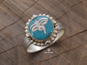 BD57 Bague Tibétaine Yeux de Bouddha. Taille 62