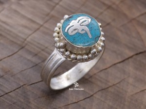 BD57 Bague Tibétaine Yeux de Bouddha. Taille 62
