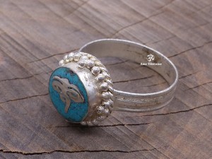 BD57 Bague Tibétaine Yeux de Bouddha. Taille 62