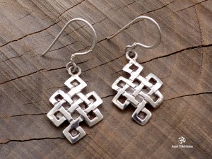 BdOA16 Boucles d’Oreille Argent Massif Nœud Sans Fin