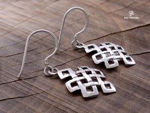 BdOA16 Boucles d’Oreille Argent Massif Nœud Sans Fin