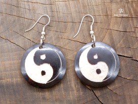 BdOD03 Boucles d’Oreille Tibétaines Yin Yang