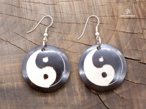 BdOD03 Boucles d’Oreille Tibétaines Yin Yang