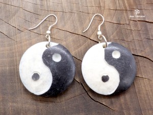BdOD04 Boucles d’Oreille Tibétaines Yin Yang