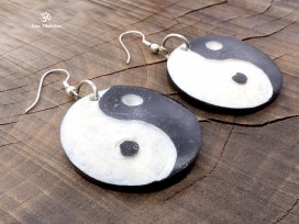 BdOD04 Boucles d’Oreille Tibétaines Yin Yang