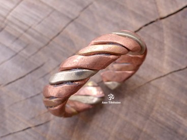 BD78 Bague Tibétaine Cuivre Laiton