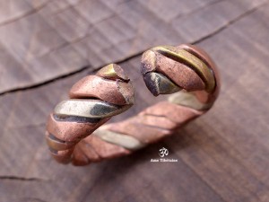 BD78 Bague Tibétaine Cuivre Laiton