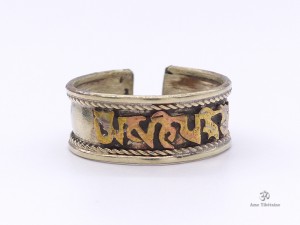 BD80 Bague Mantra Tibétain Om Mani Padme Hum