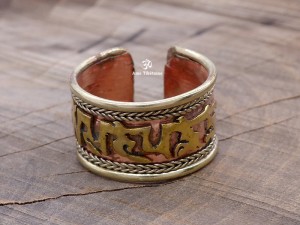 BD62 Bague Mantra Tibétain Om Mani Padme Hum