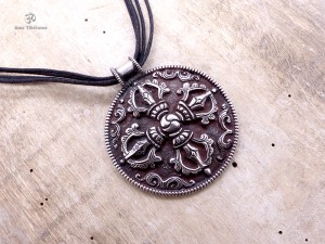 CA13 Collier Tibétain Argent Massif Dorje