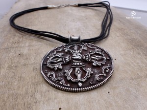 CA13 Collier Tibétain Argent Massif Dorje