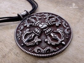 CA13 Collier Tibétain Argent Massif Dorje