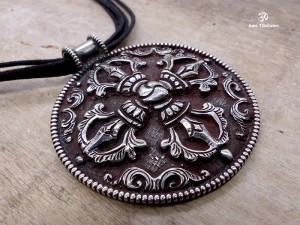 CA13 Collier Tibétain Argent Massif Dorje