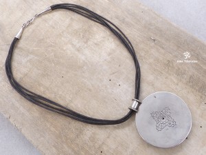 CA13 Collier Tibétain Argent Massif Dorje