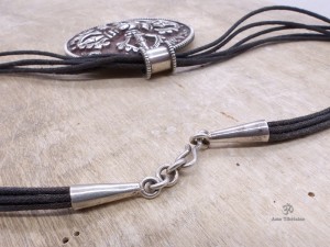 CA13 Collier Tibétain Argent Massif Dorje