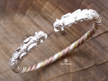 BRA08 Bracelet Dragon 3 Métaux: Argent, Laiton et Cuivre 