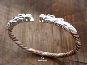 BRA08 Bracelet Dragon 3 Métaux: Argent, Laiton et Cuivre 
