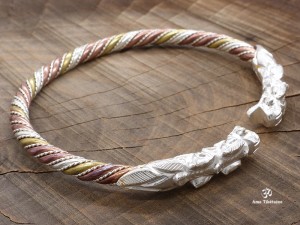 BRA08 Bracelet Dragon 3 Métaux: Argent, Laiton et Cuivre 