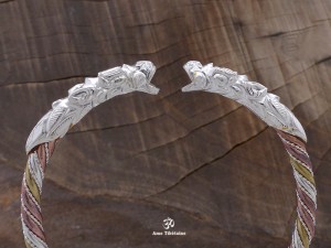 BRA08 Bracelet Dragon 3 Métaux: Argent, Laiton et Cuivre 