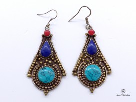 BdOD58 Boucles d’Oreille Tibétaines