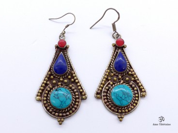 BdOD58 Boucles d’Oreille Tibétaines