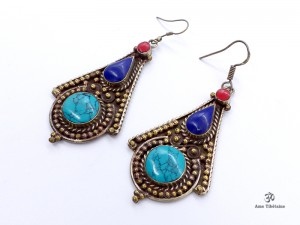 BdOD58 Boucles d’Oreille Tibétaines