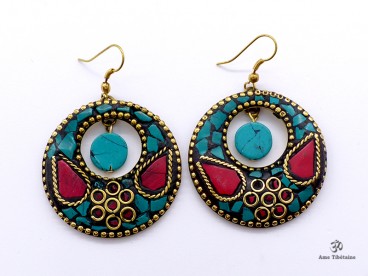 BdOD60 Boucles d’Oreille Tibétaines