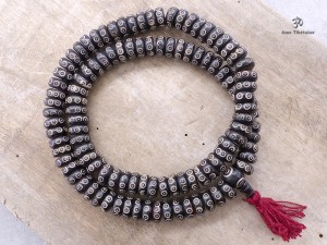 Mala108 Mala de Prières Os de Buffle Tibet