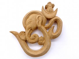 Om13 Om Ganesh en Bois