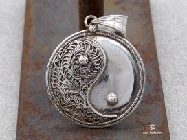 PA169 Pendentif Argent Massif Yin Yang