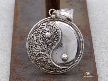 PA169 Pendentif Argent Massif Yin Yang
