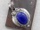 PA128 Pendentif Tibétain Argent Massif Lapis Lazuli