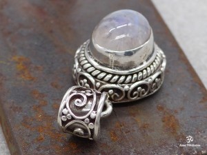 PA429 Pendentif Argent Massif Pierre de Lune